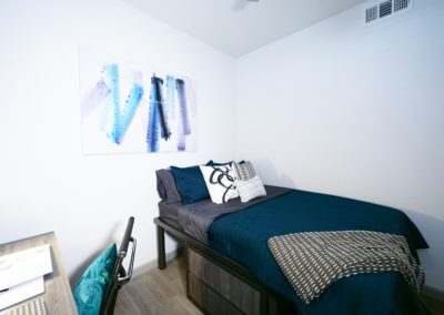 example bedroom of an apartment at liv+ arlington