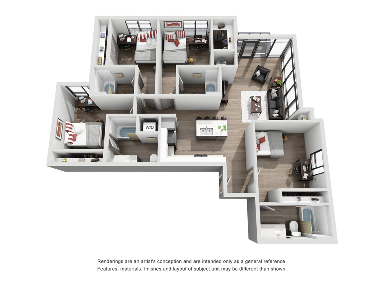 4BR/4BA – The Texan floor plan